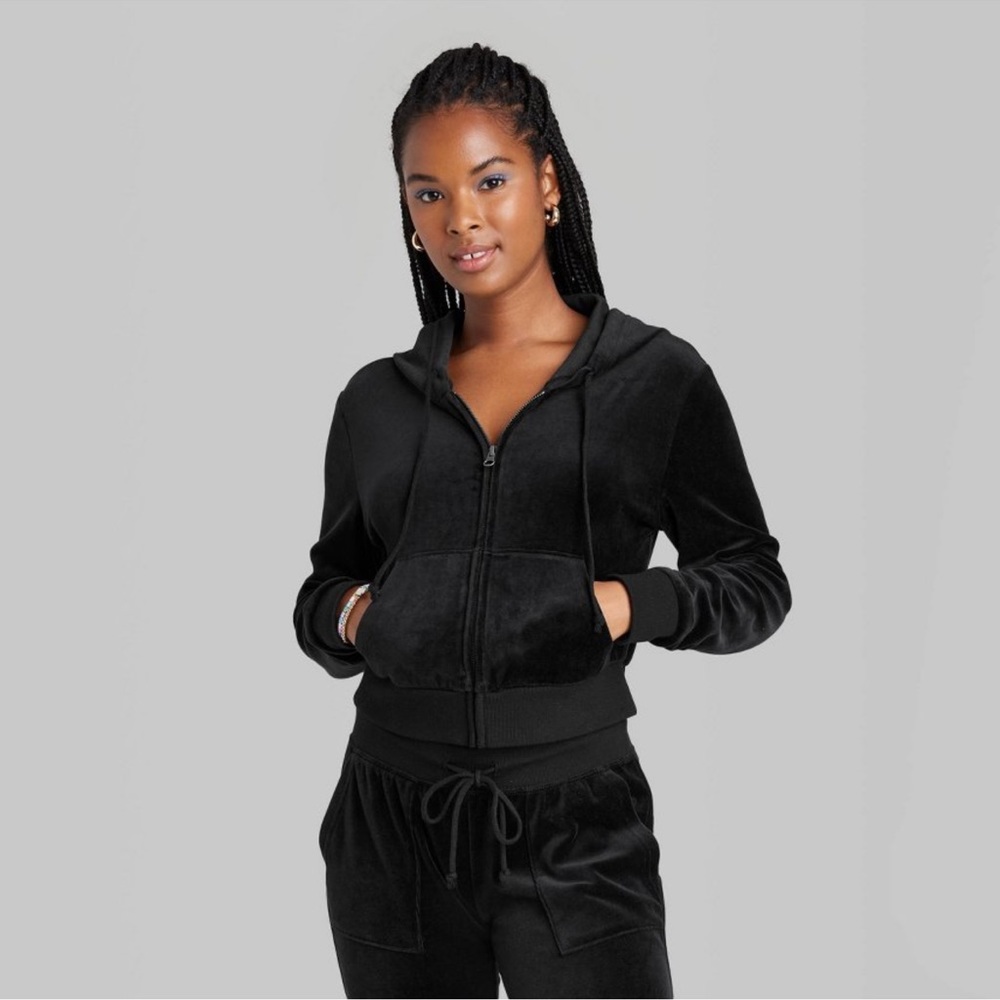Women’s velour zip-up hoodie hoodie NWT